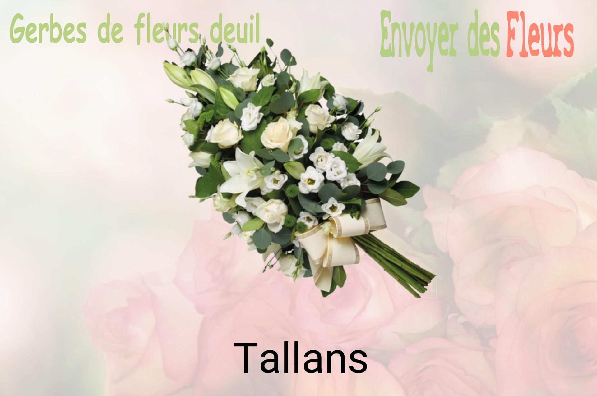 Gerbe de fleurs de deuil livrée à Tallans